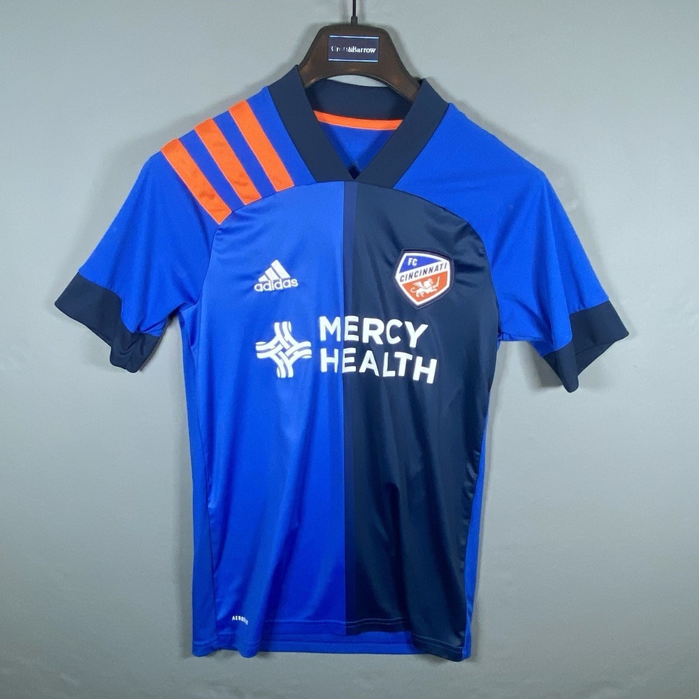 Adidas FC Cincinnati Authentic Home Jersey Mens Small MLS 25 2021 Mercy Health